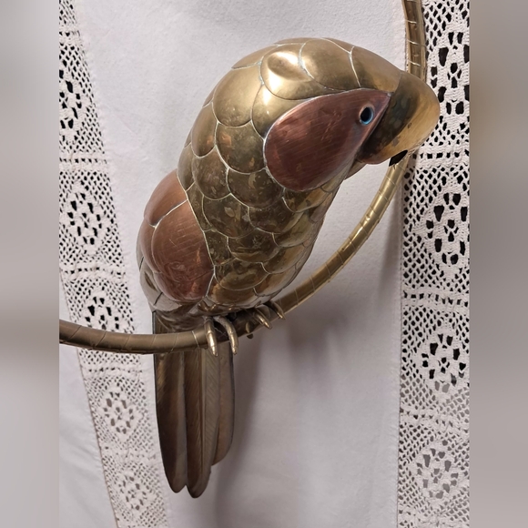 Vintage 1960's Sergio Bustamante Copper Brass Parrot - Picture 6 of 10